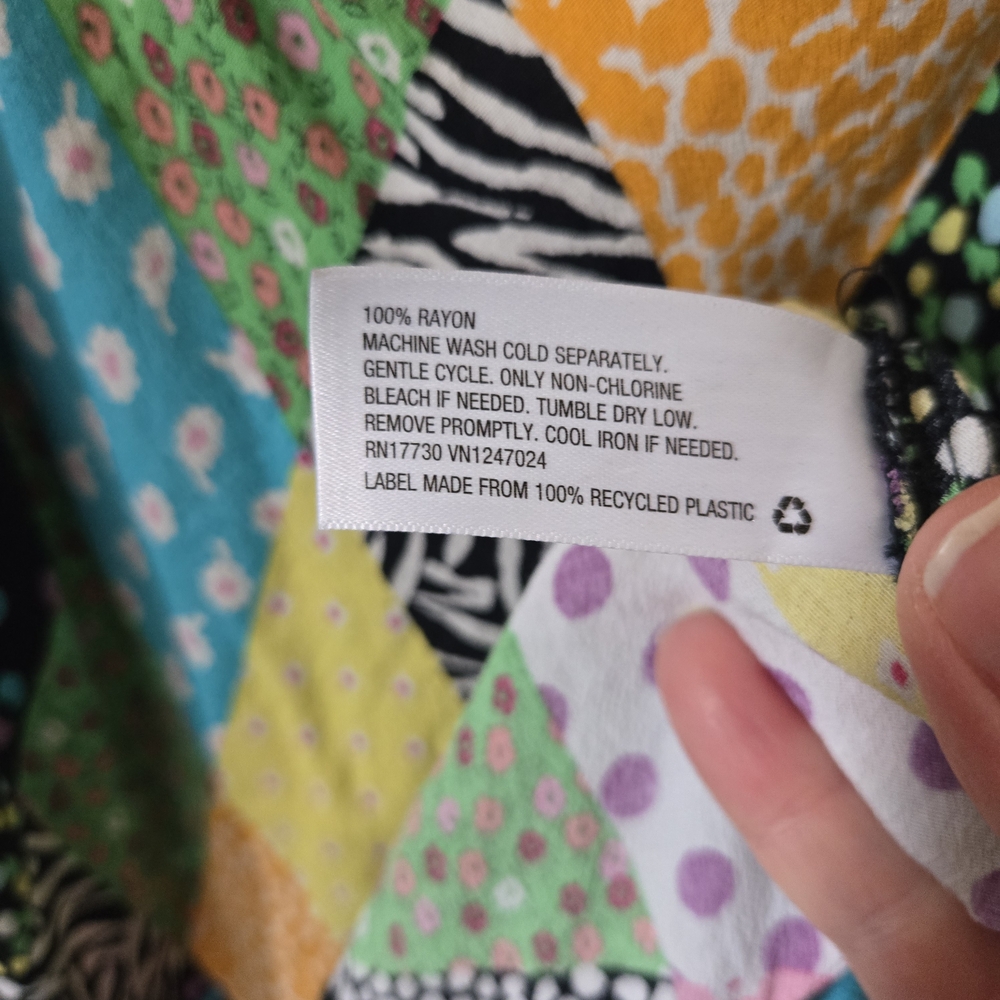 Rixo Boho Patchwork Indie Whimsical Flowy Floral … - image 6